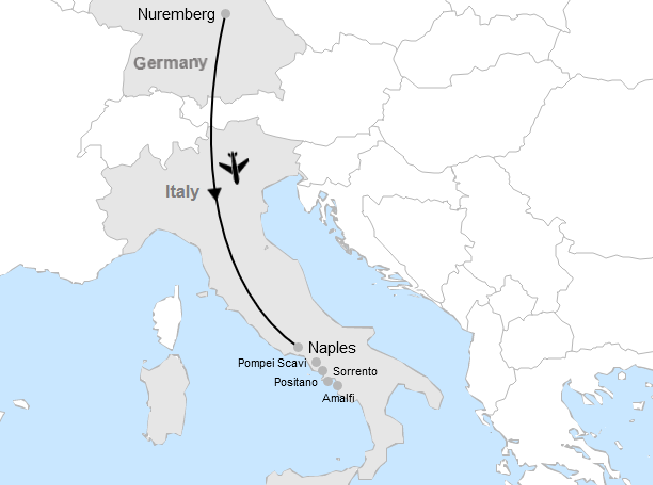 Departure Frankfurt Hahn Airport Naples Pompeii The Amalfi Coast By Air Explore Europe