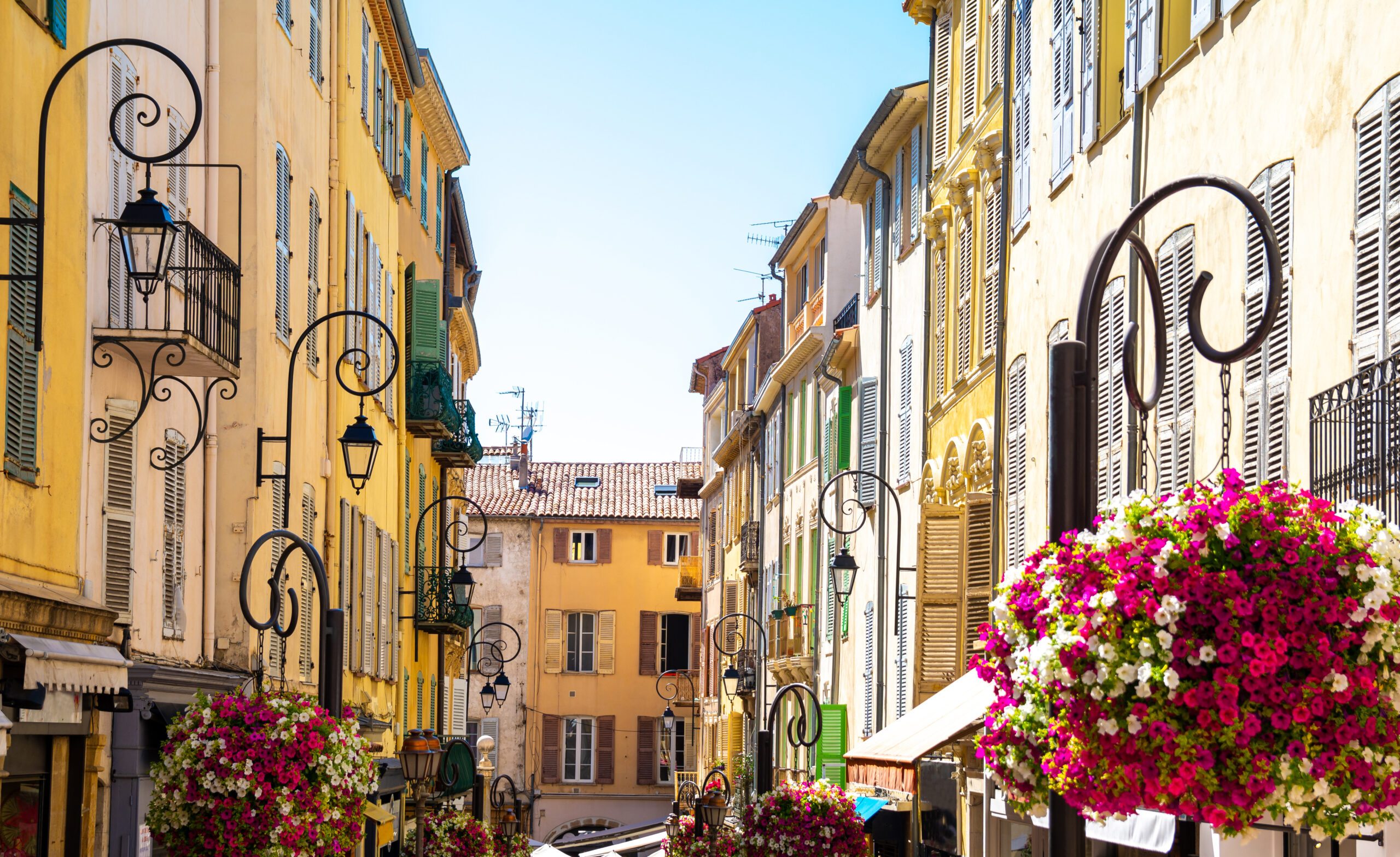 beautiful architecture in south france in Antibes, cote d'azur, France